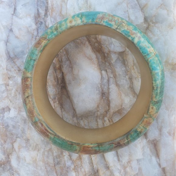 Handmade Colorful Wood Bangle Bracelet - Picture 2 of 4